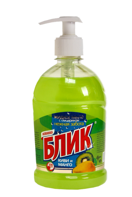 Жидкое мыло для рук БЛИК Киви и манго, 500 г.