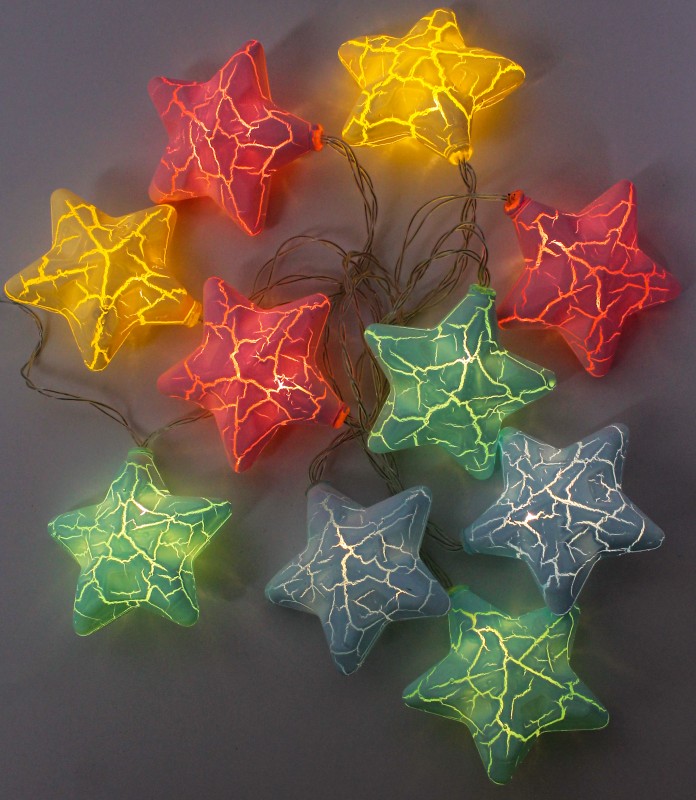 Гирлянда "Звездочка 2" пластик, 10 LED, 2 м.