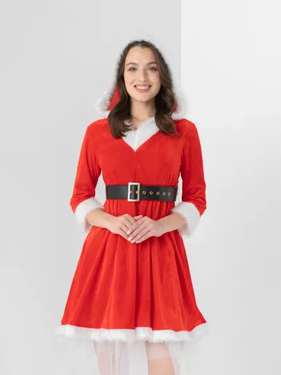 Новогодний костюм для девушки "Платье Снегурочки