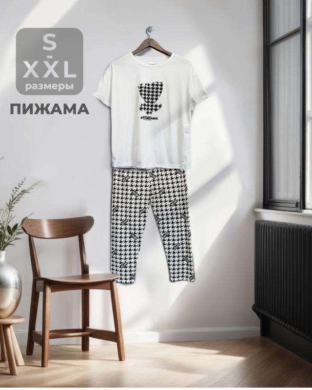 Пижама женская с бриджами М-L-XL
