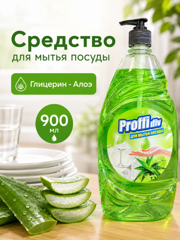 Proffidiv средство для посуды Глицерин-Алоэ 900мл Дозатор