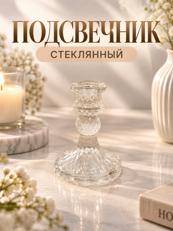 Подсвечник стеклянные