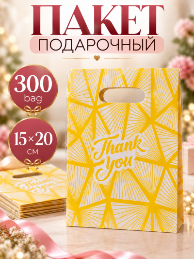 Пакет подарочный 300 bag 15 х 20 см
